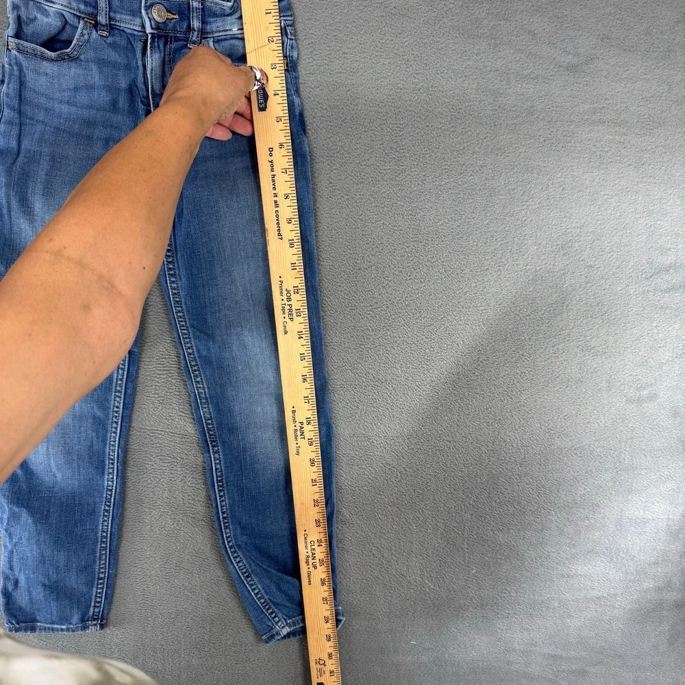 Abercrombie Fitch Kids Girls Jeans High-Rise Super Skinny Blue Denim Fade 7/8x22